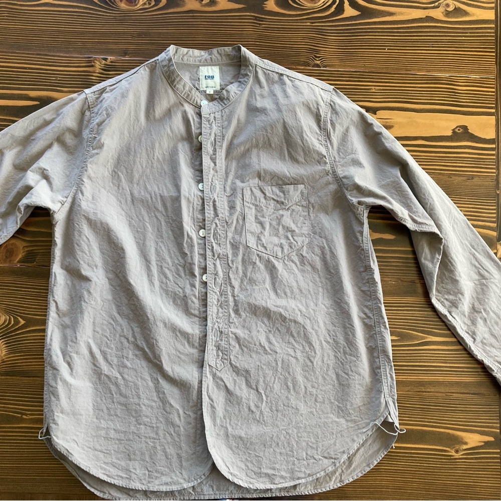 Fob Factory Beige Button-Down Shirt for Men